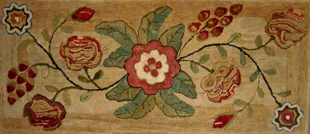Maine Floral Hearth Rug 1850 (#451)
