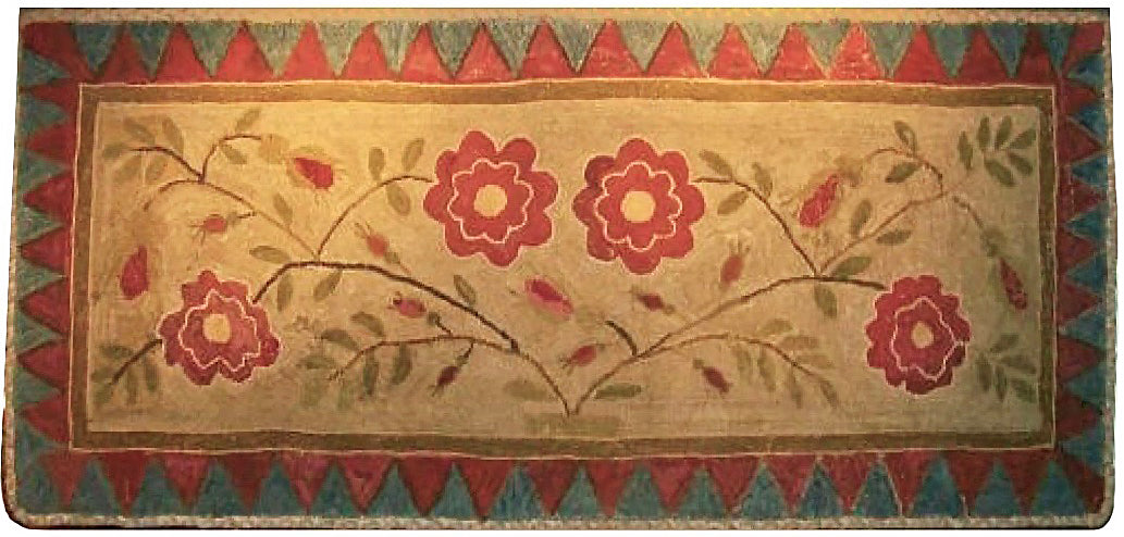 Maine Floral with Sawtooth Border (#454)