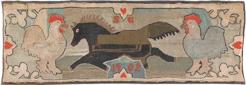 Horse and Roosters 1902 (#402)