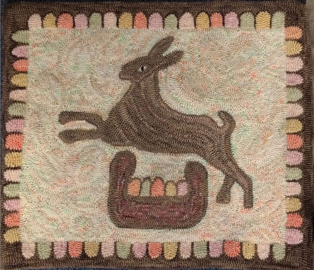 Fraktur Rabbit with Basket of Eggs (#126) – Black Sheep Wool Designs