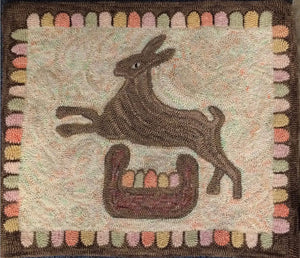 Fraktur Rabbit with Basket of Eggs (#126)
