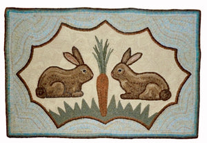 Rabbits Sharing a Carrot (#153)