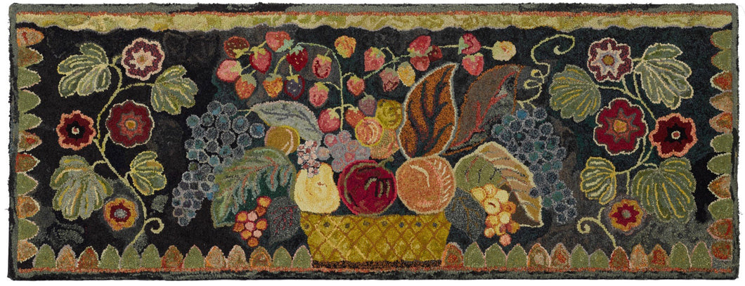 Basket of Fruit with Floral Sprigs (#438)
