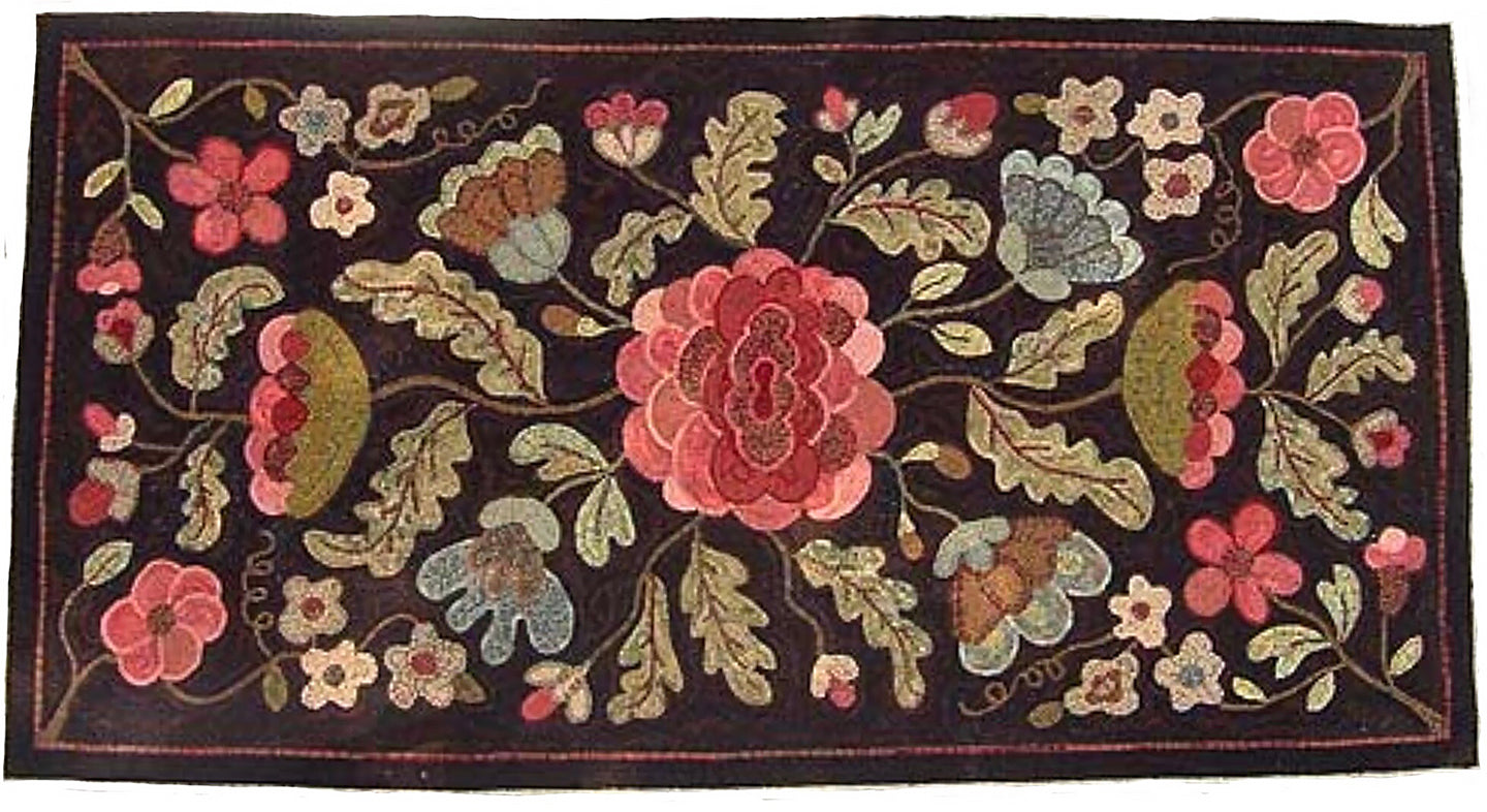 Antique Floral Runner (#27) â Black Sheep Wool Designs