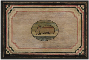 Rabbit in Oval with Stair Stepped Corners (#480)