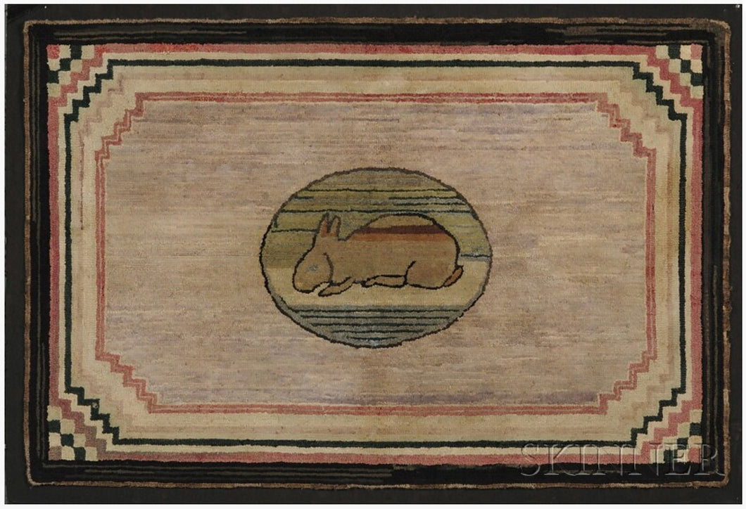 Rabbit in Oval with Stair Stepped Corners (#480)