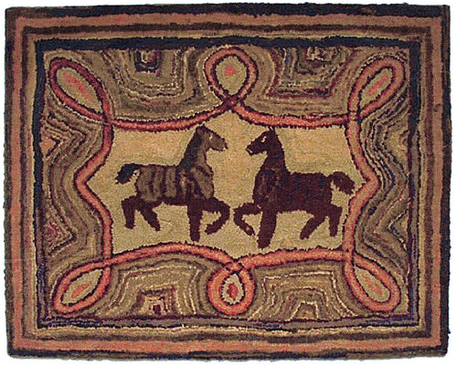 Horses in Geometric Border (#3)
