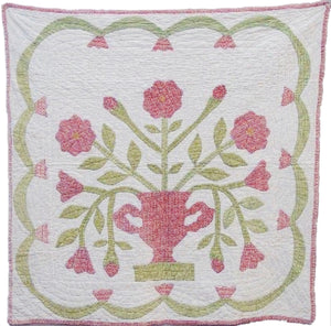 Urn of Flowers in Swag Border (#165)